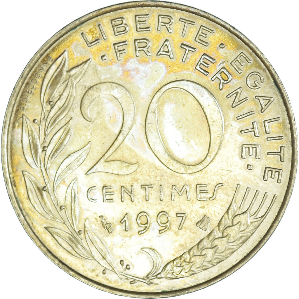Münze, Frankreich, 20 Centimes, 1997