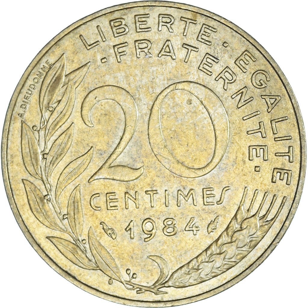 Moneta, Francia, 20 Centimes, 1984