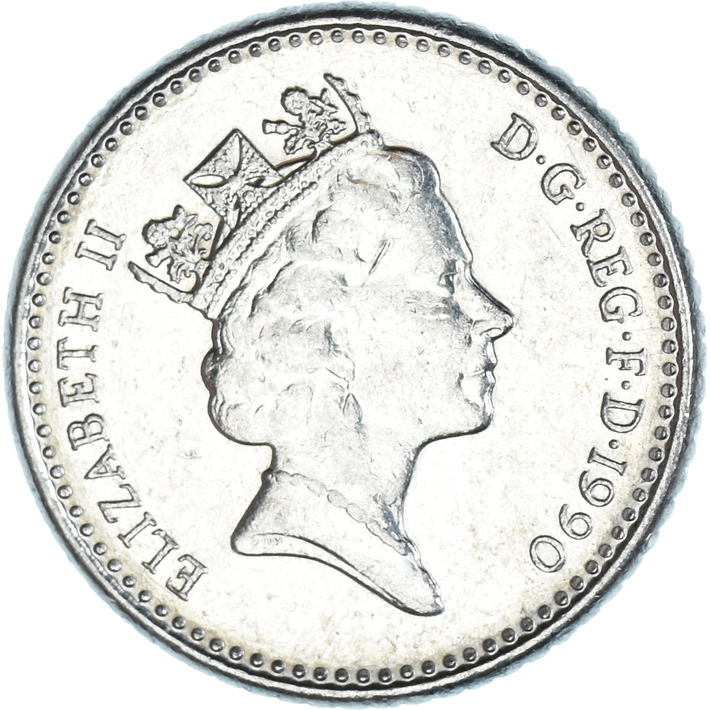Munten, Groot Bretagne, 5 Pence, 1990