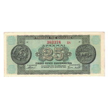 Billet, Grèce, 25,000,000 Drachmai, 1944, 1944-08-10, KM:130b, TTB
