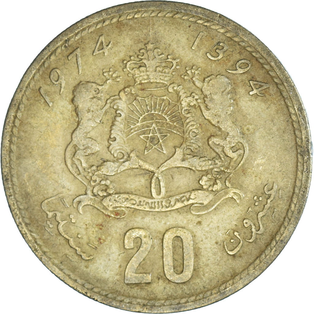 Moneta, Maroko, 20 Santimat, 1974