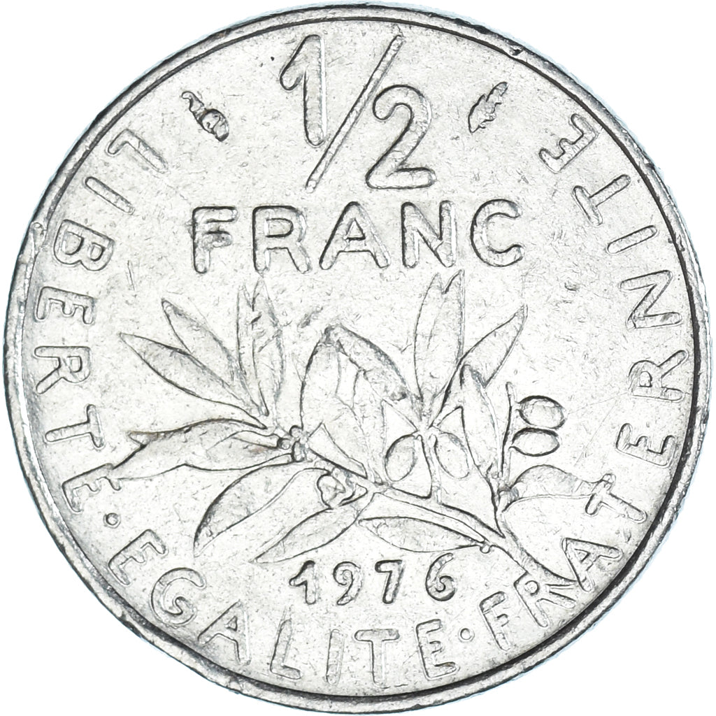 Münze, Frankreich, 1/2 Franc, 1976