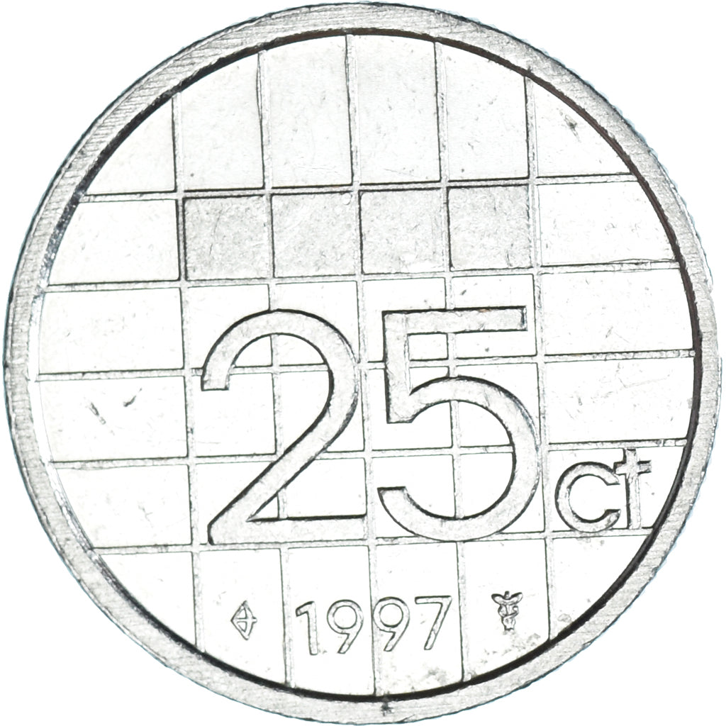 Coin, Netherlands, 25 Cents, 1997