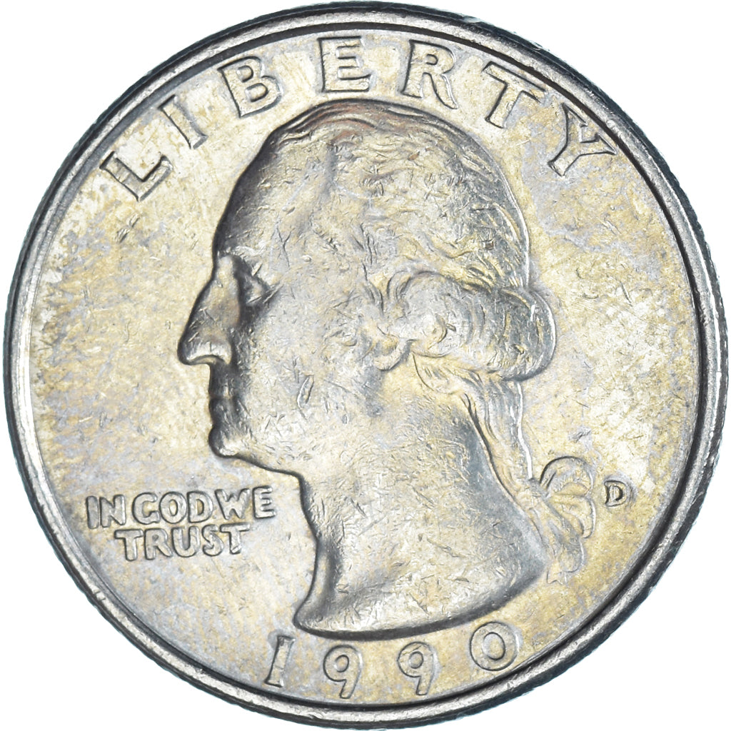 Moneda, Estados Unidos, Quarter, 1990