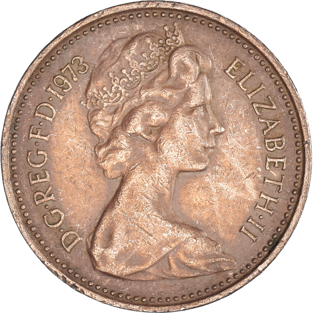Moeda, Grã-Bretanha, New Penny, 1973