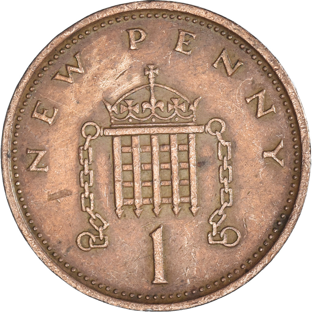 Moeda, Grã-Bretanha, New Penny, 1973