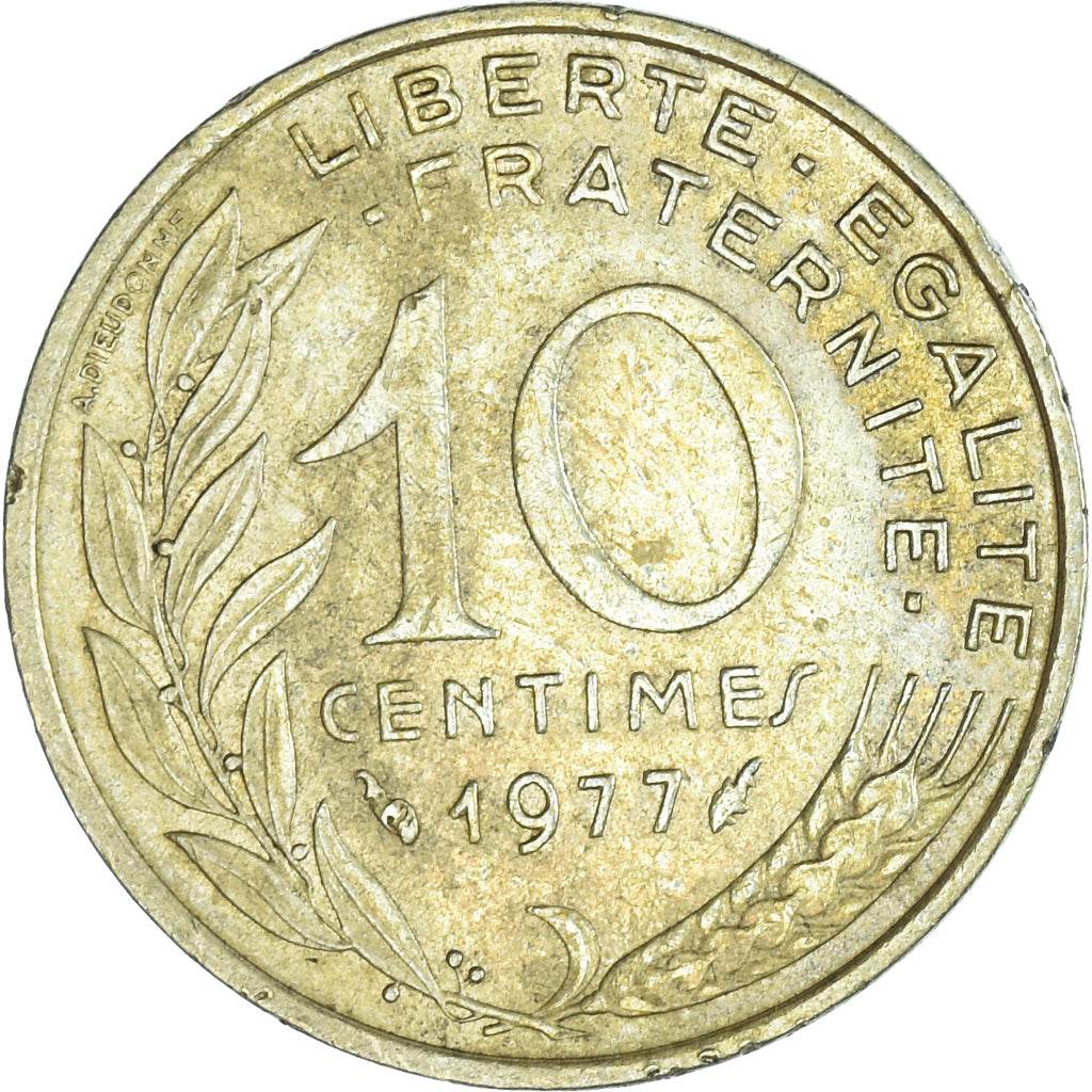 Moneda, Francia, 10 Centimes, 1977