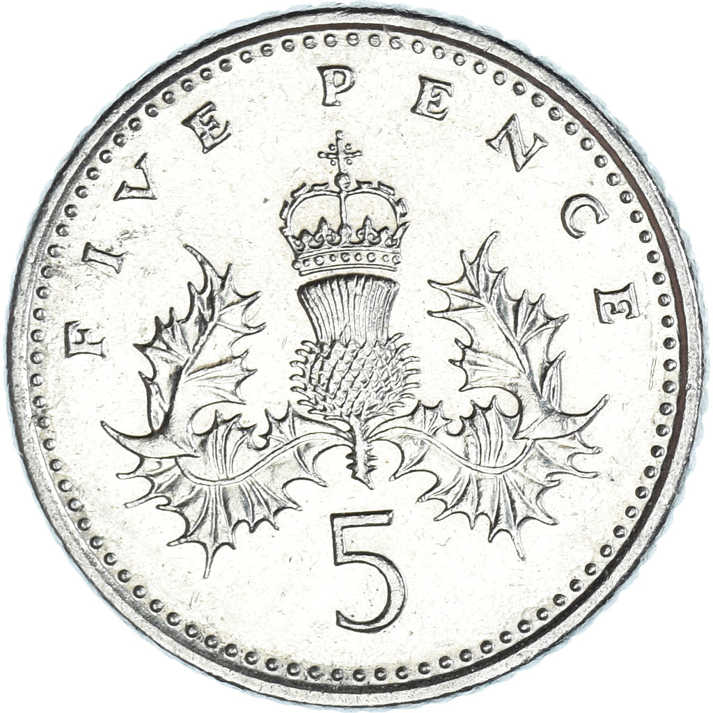 Monnaie, Grande-Bretagne, 5 Pence, 1990