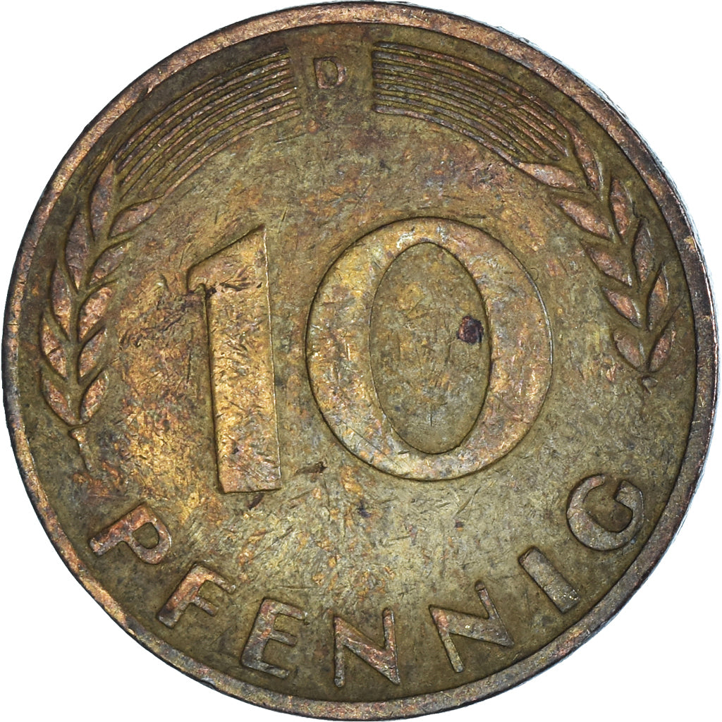 Moneta, GERMANIA - REPUBBLICA FEDERALE, 10 Pfennig, 1950