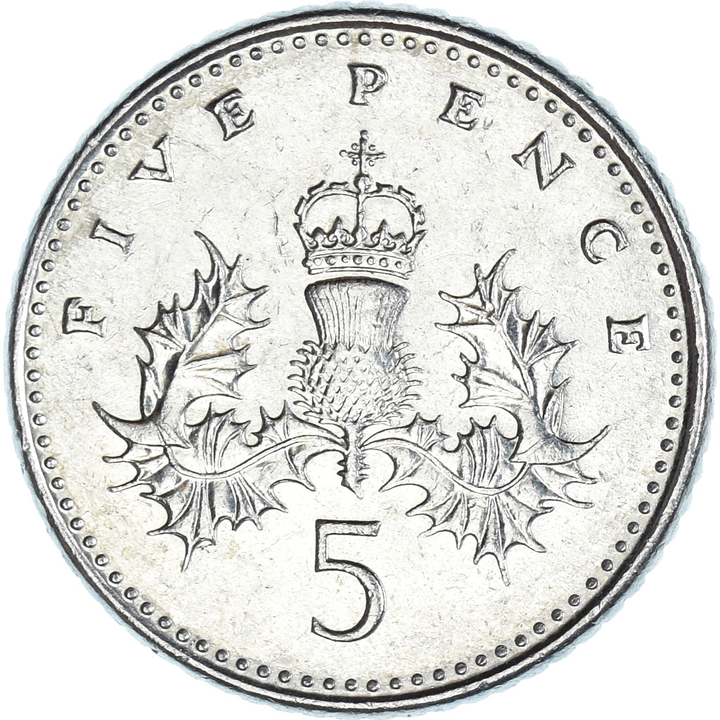 Moneda, Gran Bretaña, 5 Pence, 1991