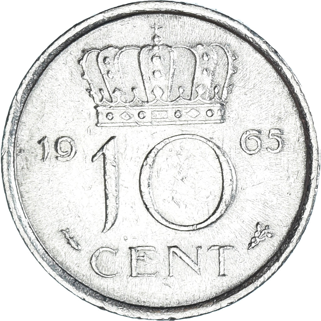 Münze, Niederlande, 10 Cents, 1965