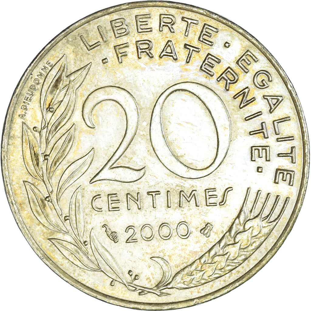 Coin, France, 20 Centimes, 2000