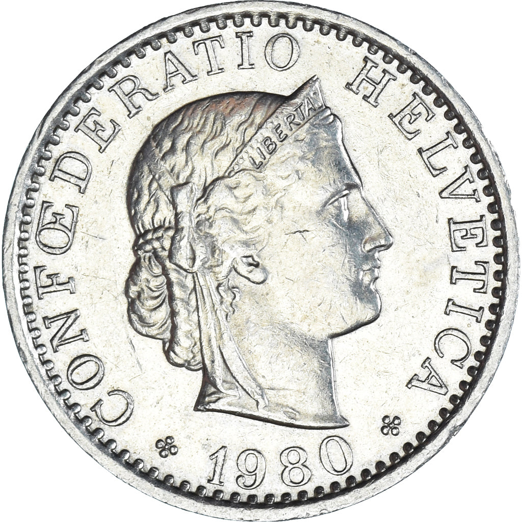 Munten, Zwitserland, 20 Rappen, 1980
