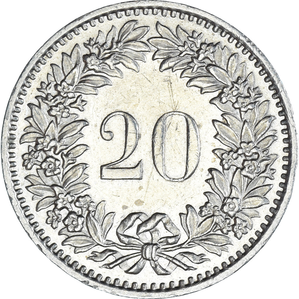 Munten, Zwitserland, 20 Rappen, 1980