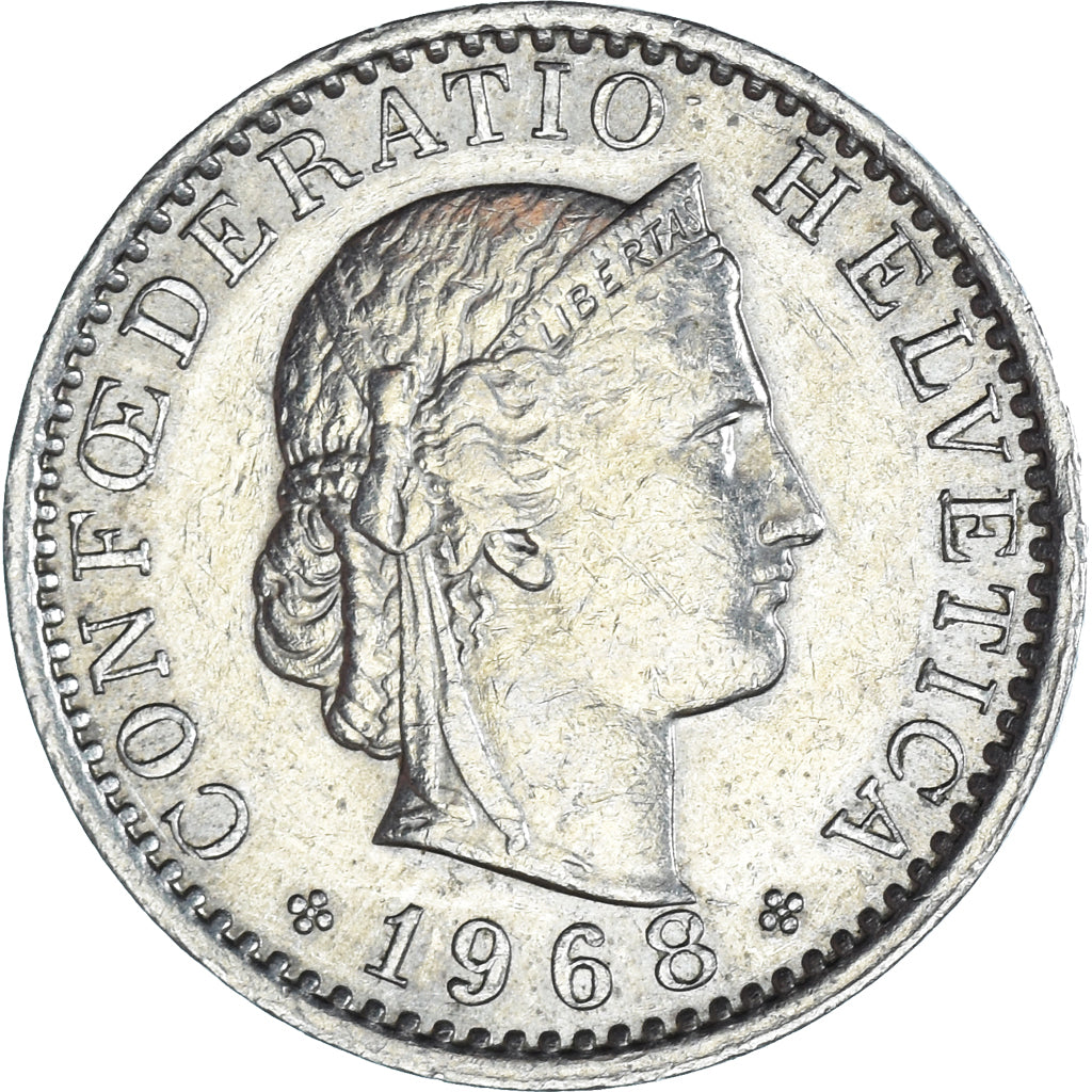 Moneda, Suiza, 20 Rappen, 1968
