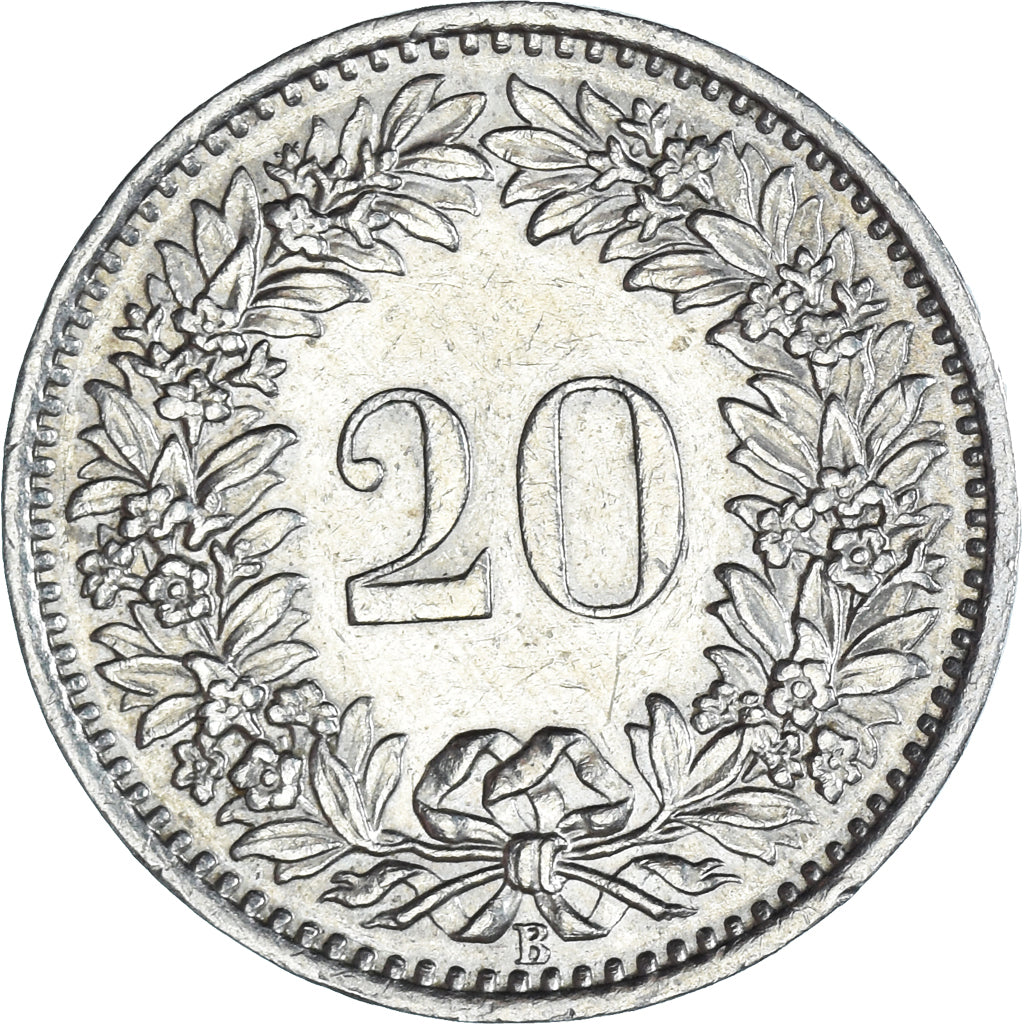 Moneda, Suiza, 20 Rappen, 1968
