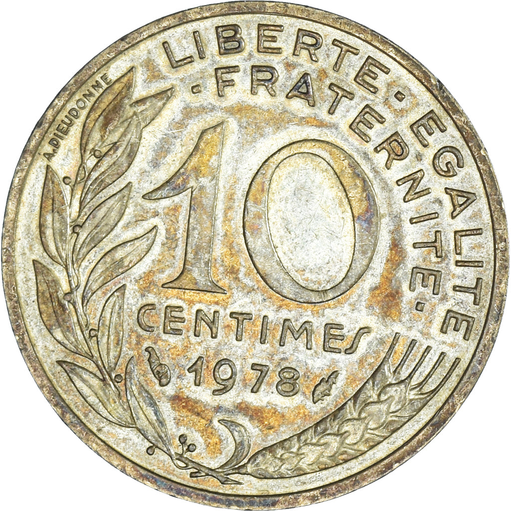 Moneta, Francja, 10 Centimes, 1978