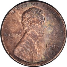 Coin, United States, Cent, 1990
