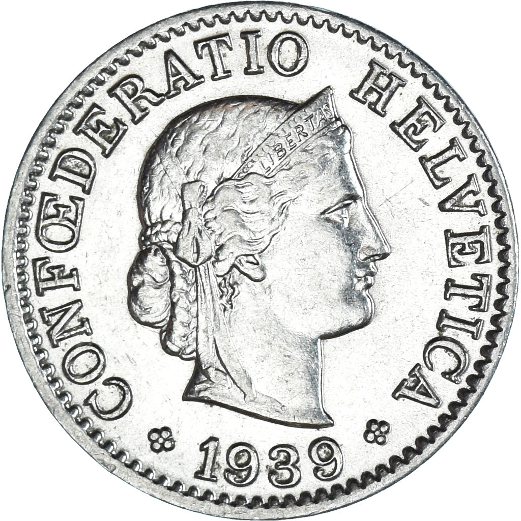 Moneda, Suiza, 5 Rappen, 1939