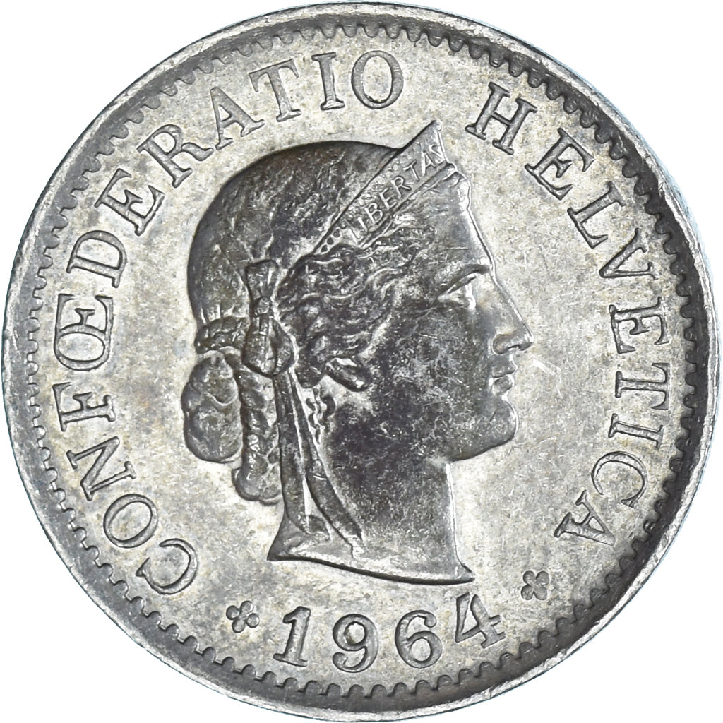Moneda, Suiza, 5 Rappen, 1964