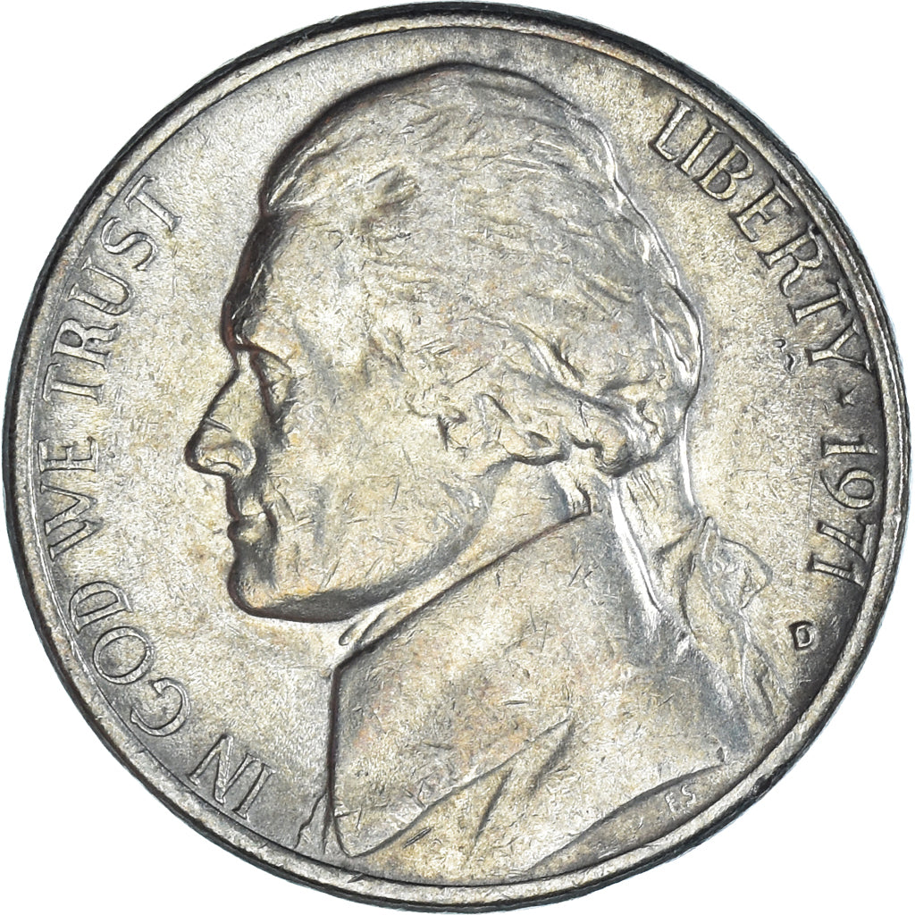 Münze, Vereinigte Staaten, 5 Cents, 1977
