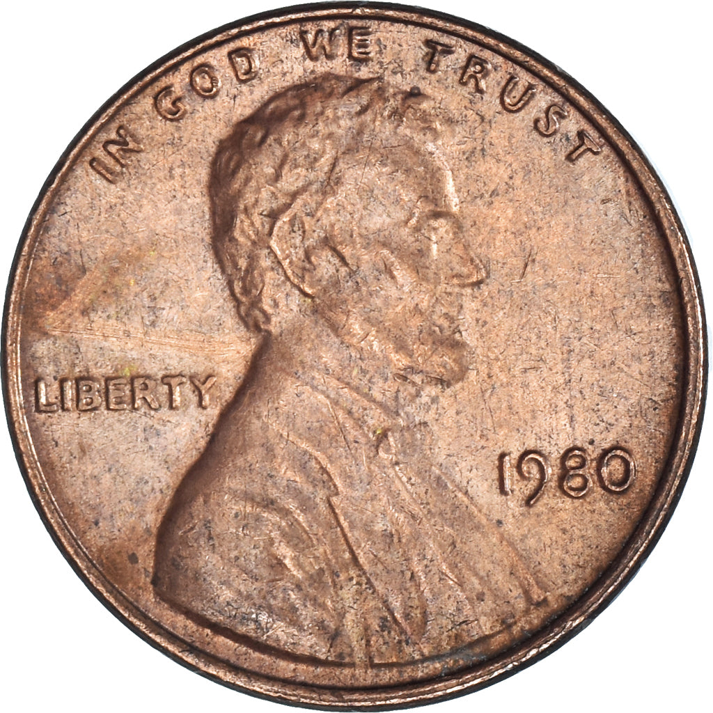Moneda, Estados Unidos, Cent, 1980
