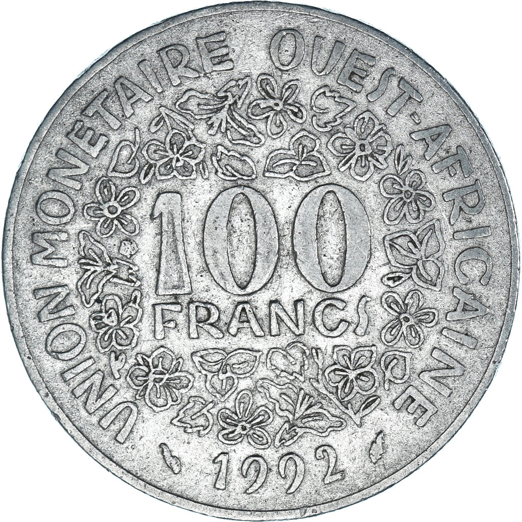 Münze, West African States, 100 Francs, 1992