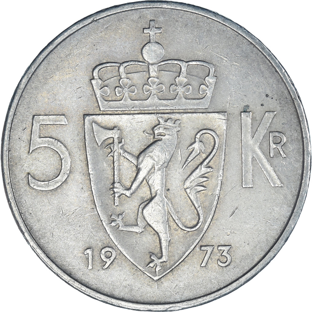 Coin, Norway, 5 Kroner, 1973