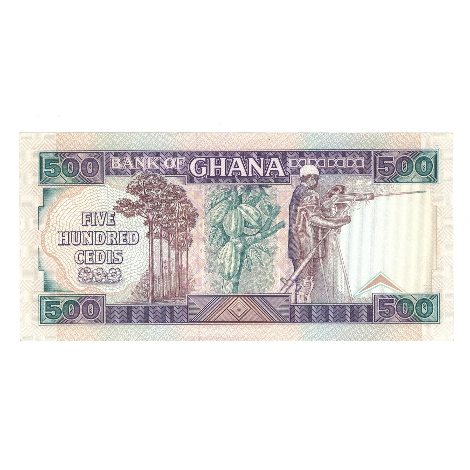 Banknote, Ghana, 500 Cedis, 1990, 1990-07-19, KM:28b, UNC(65-70)