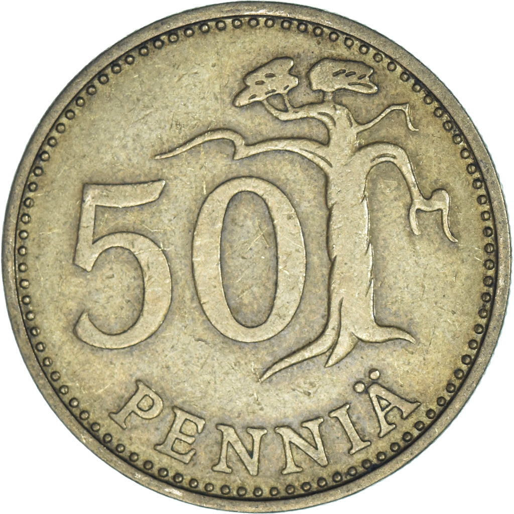 Coin, Finland, 50 Penniä, 1968