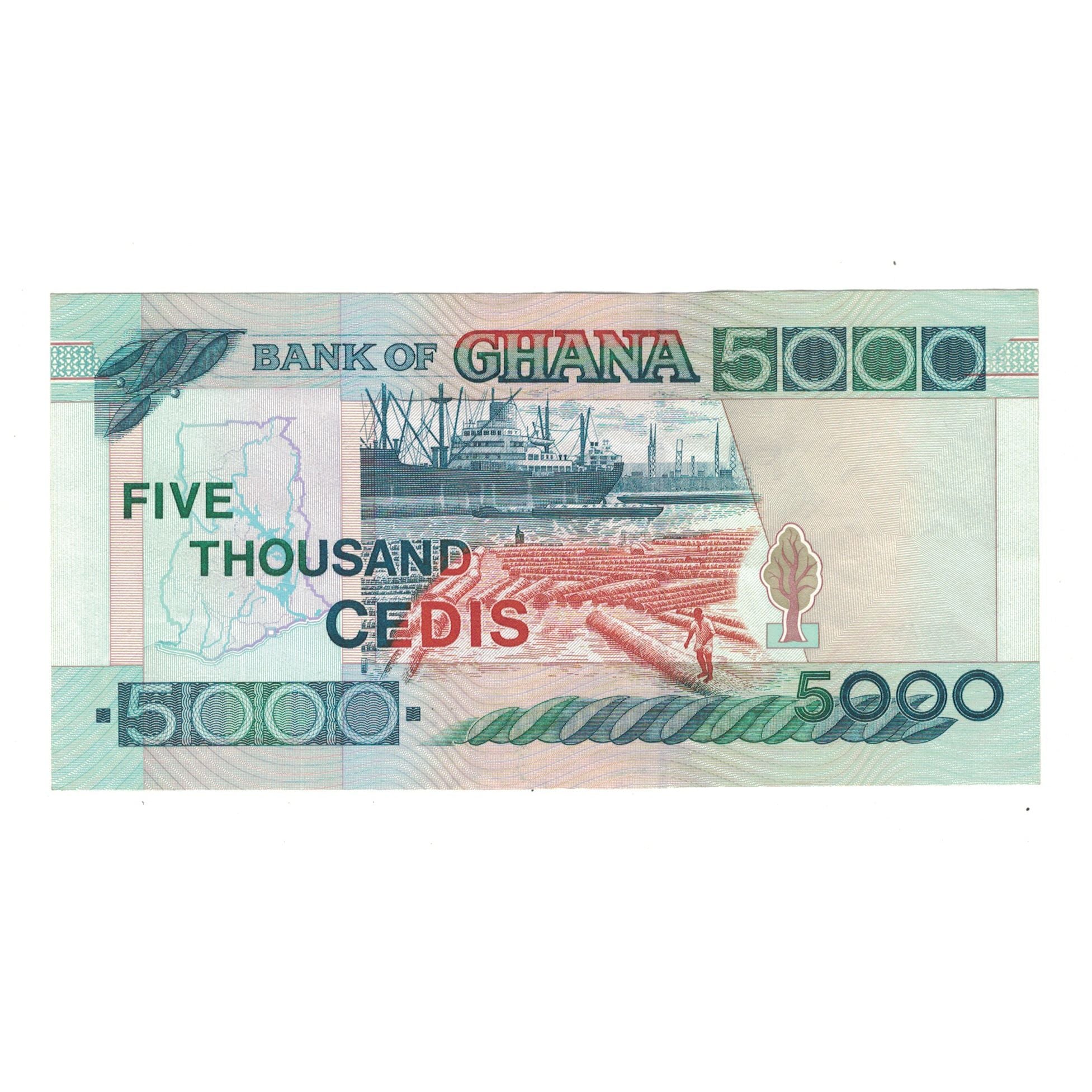 Banknote, Ghana, 5000 Cedis, 2000, 2000-07-01, KM:34e, AU(50-53)