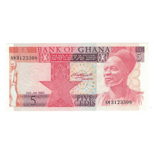 Banknote, Ghana, 5 Cedis, 1980, 1980-01-02, KM:19b, UNC(65-70)