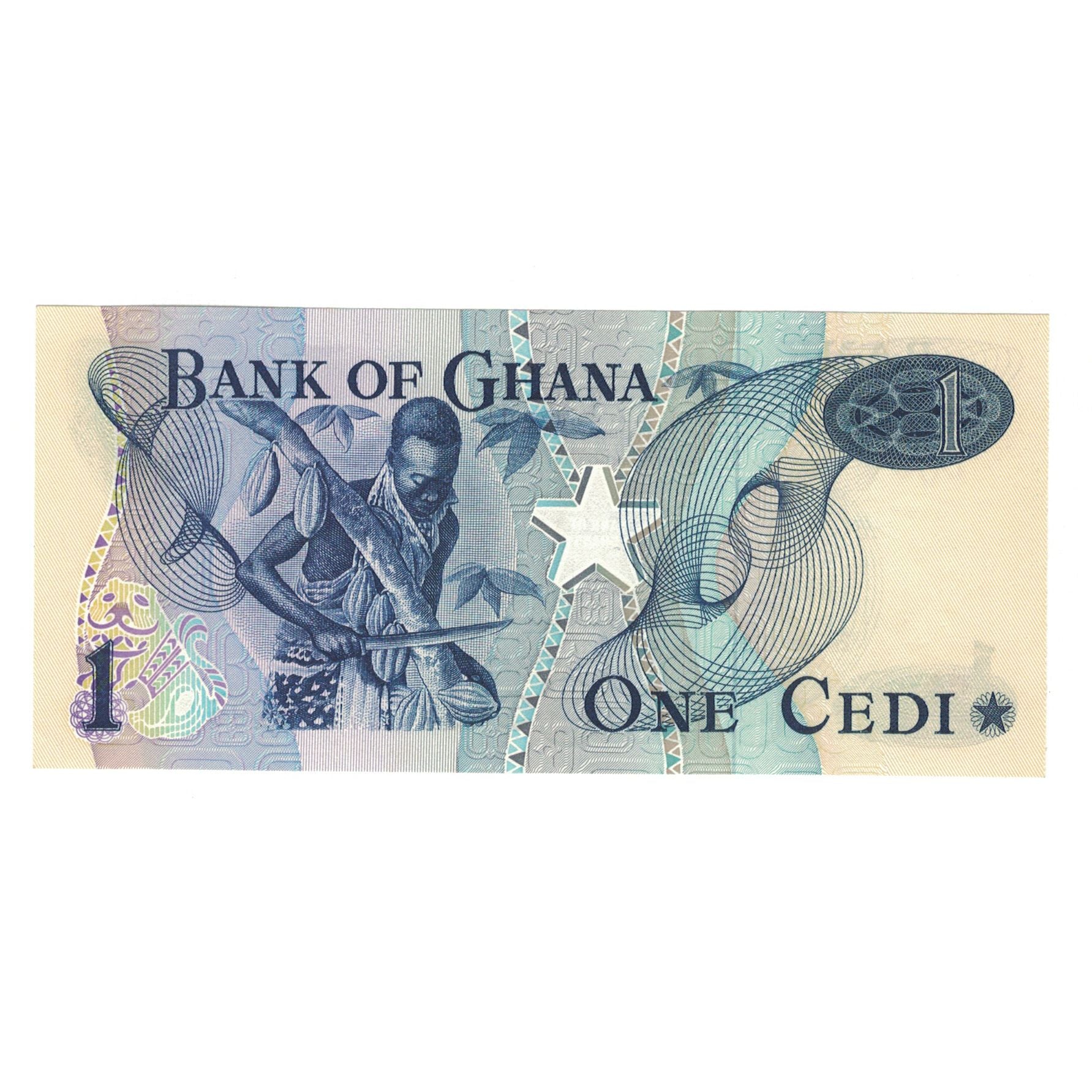 Banknote, Ghana, 1 Cedi, 1976, 1976-01-02, KM:13c, UNC(65-70)
