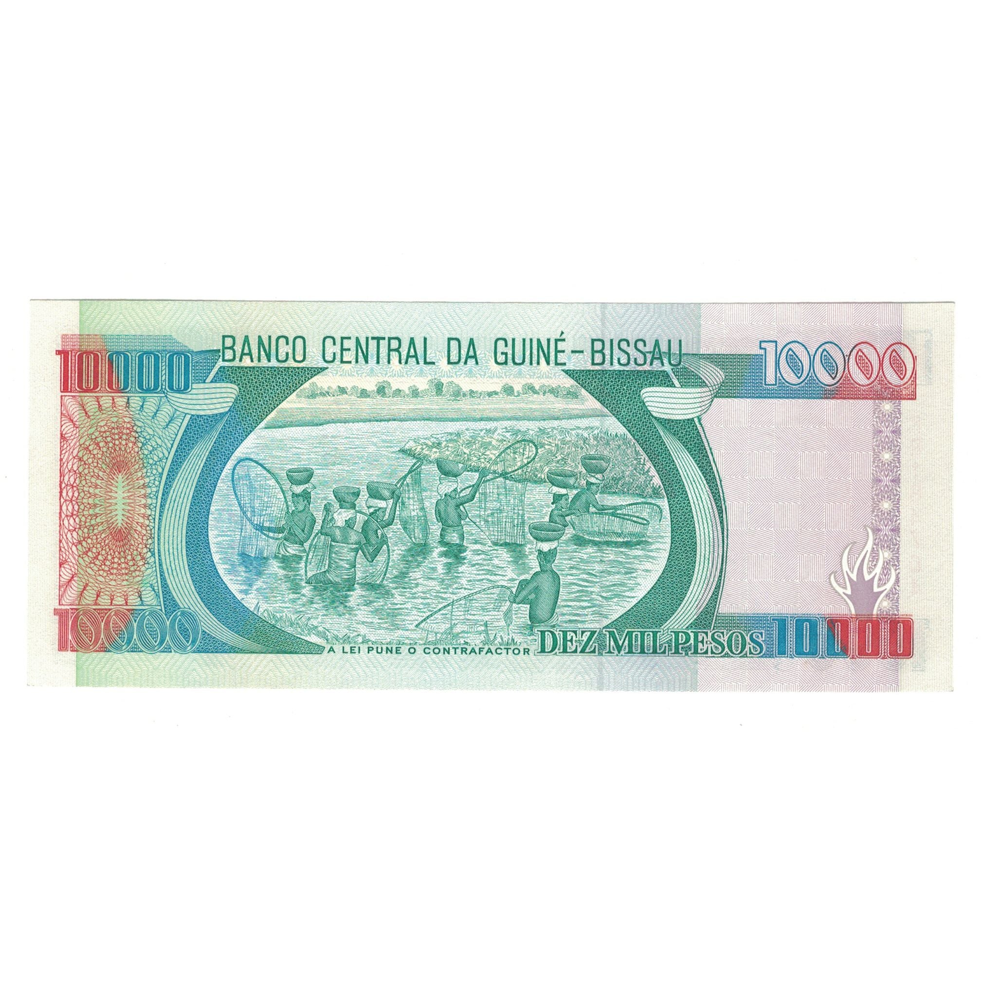 Banknote, Guinea-Bissau, 10,000 Pesos, 1993, 1993-03-01, KM:15b, UNC(65-70)