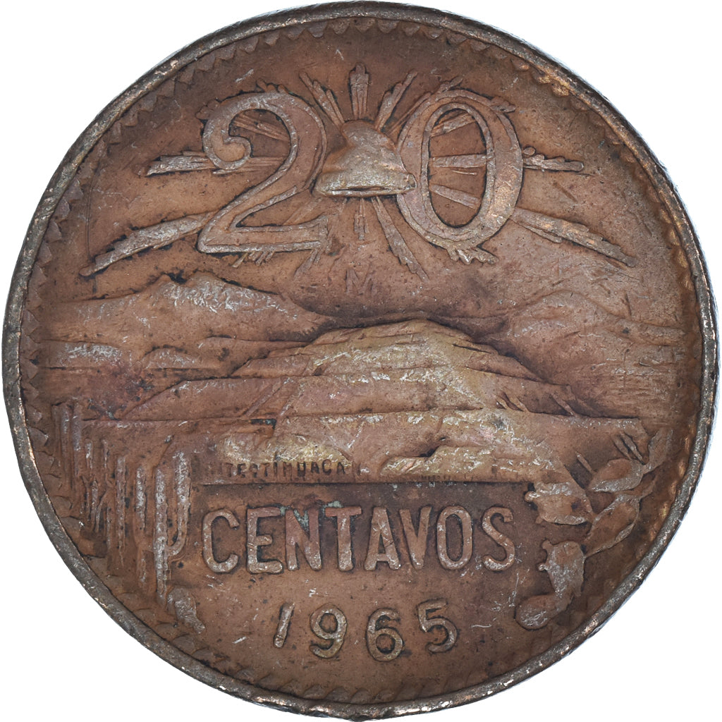 Moneda, México, 20 Centavos, 1965
