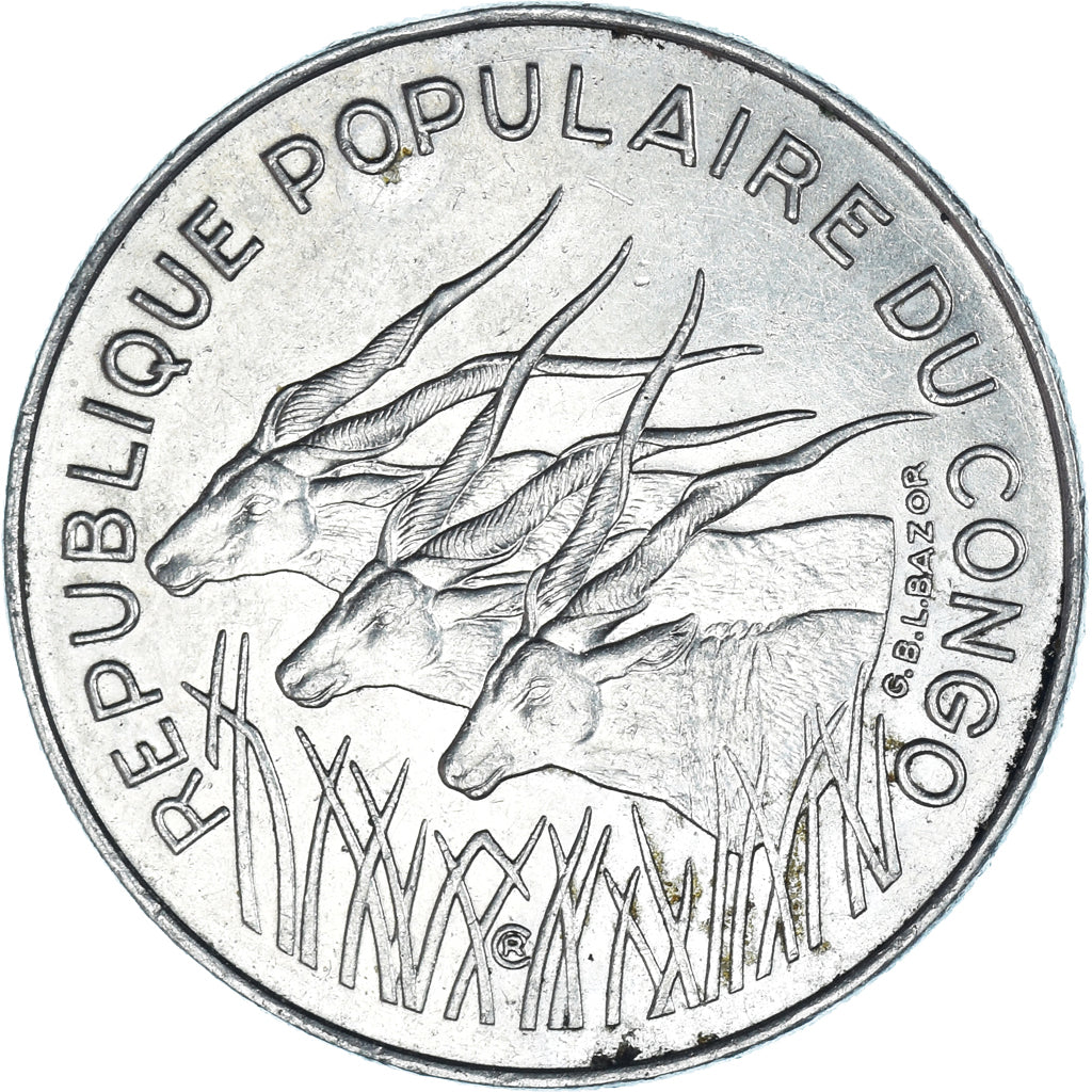 Coin, Gabon, 100 Francs, 1983
