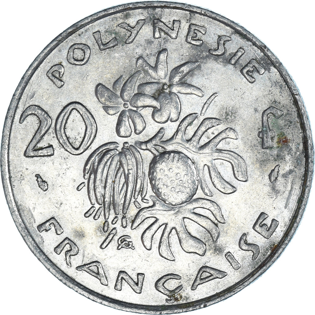 Moneda, Polinesia francesa, 20 Francs, 1986