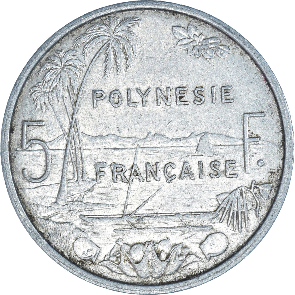 Moneda, Polinesia francesa, 5 Francs, 1982