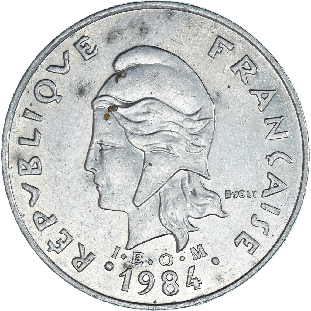 Moneda, Polinesia francesa, 20 Francs, 1984