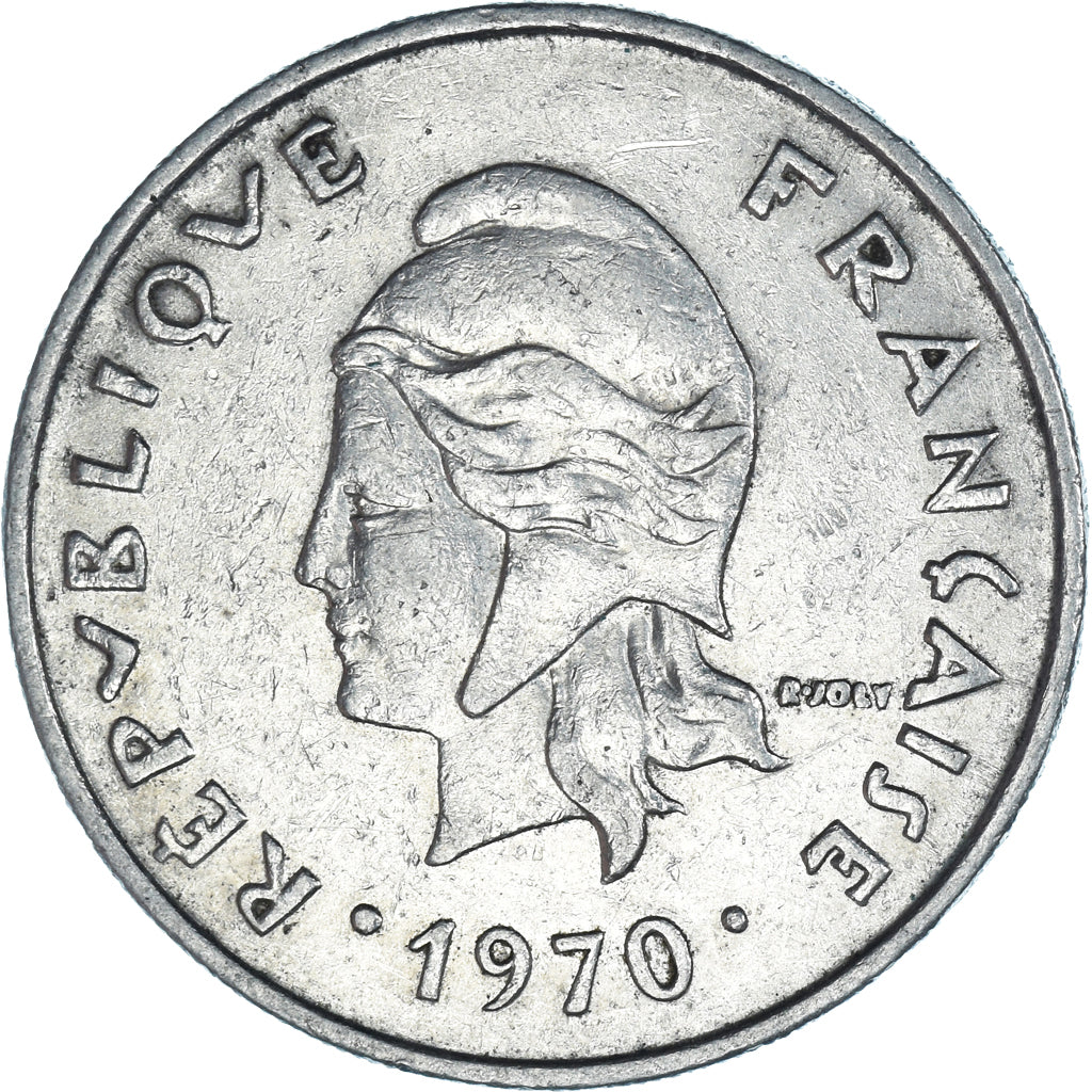 Moneta, Nuova Caledonia, 20 Francs, 1970