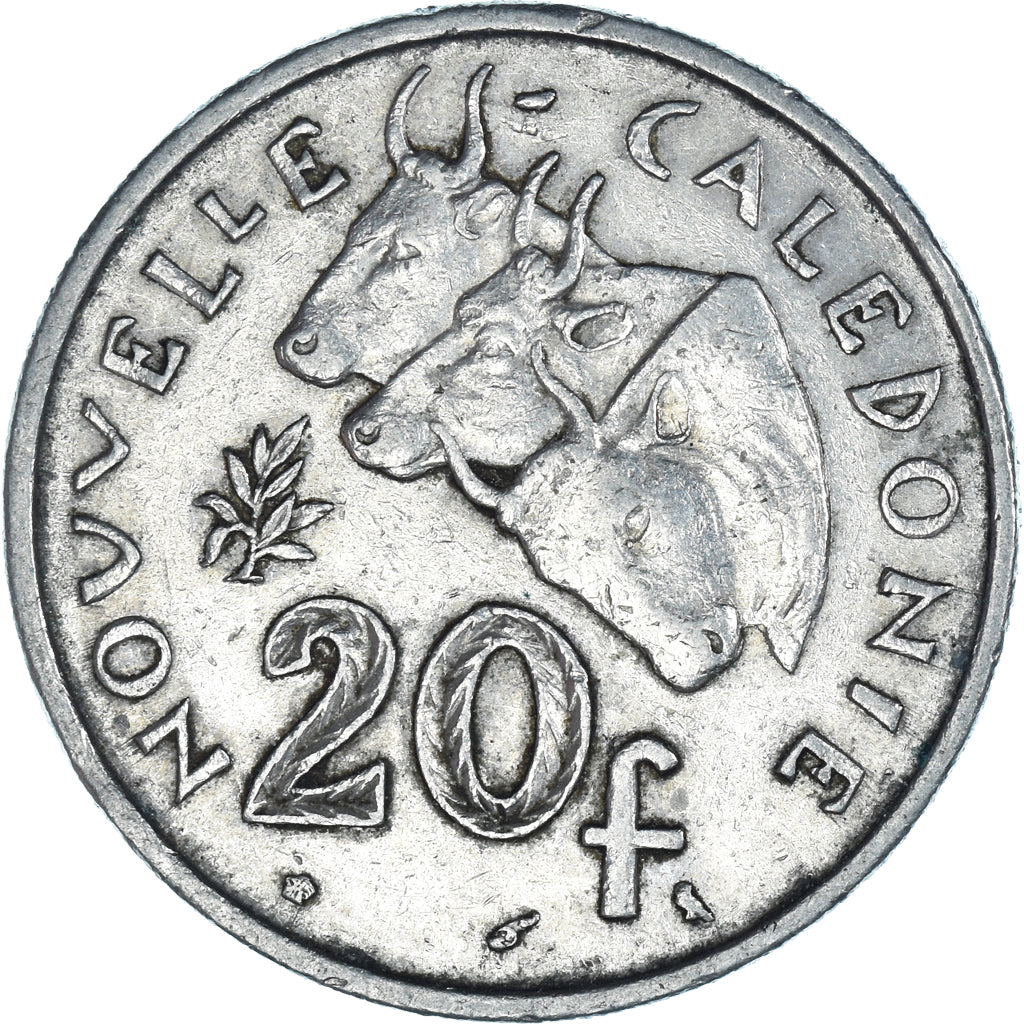 Moneta, Nuova Caledonia, 20 Francs, 1970