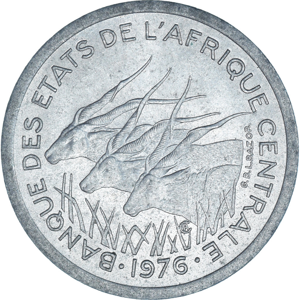 Monnaie, États de l'Afrique centrale, Franc, 1976