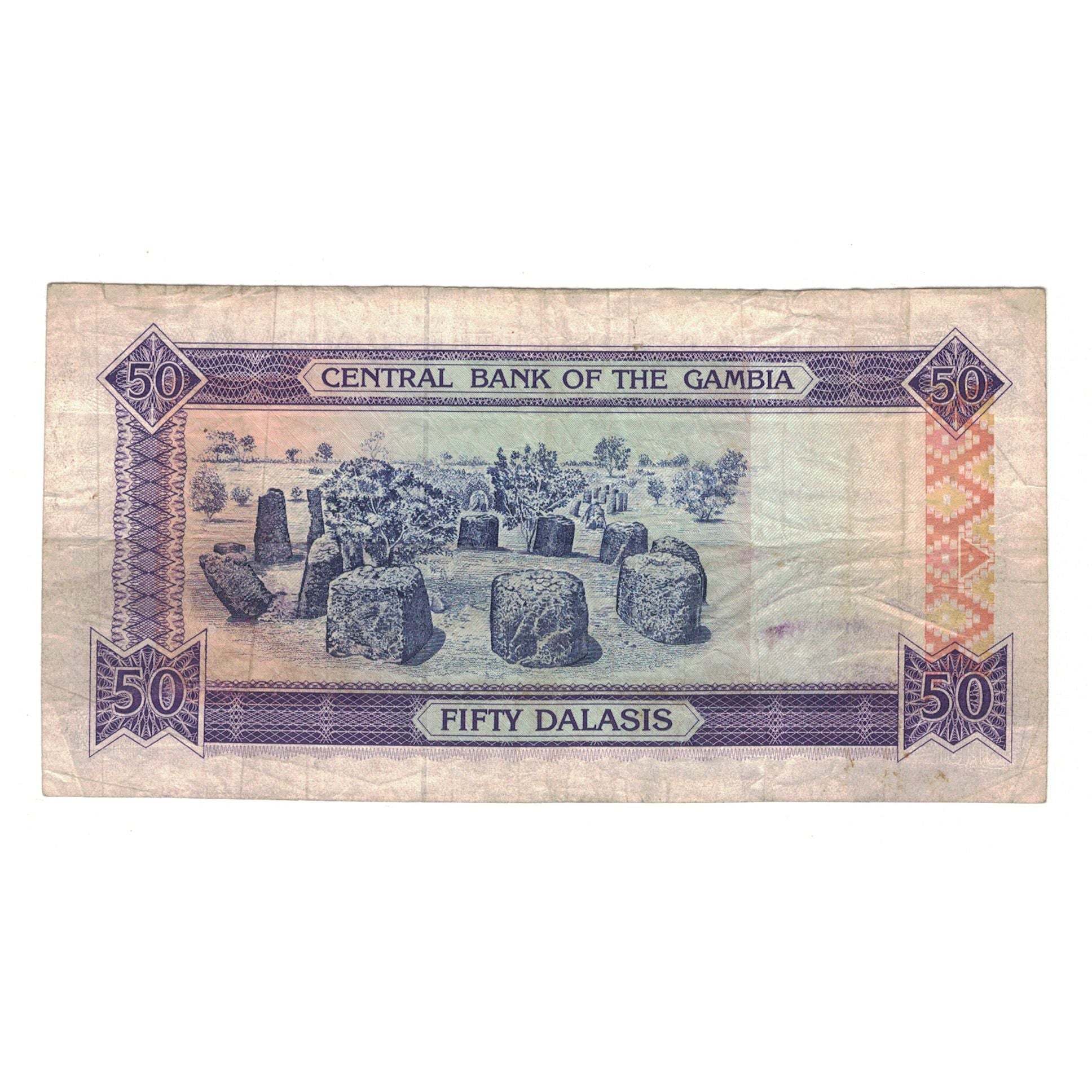 Banknote, The Gambia, 50 Dalasis, KM:15a, VF(20-25)