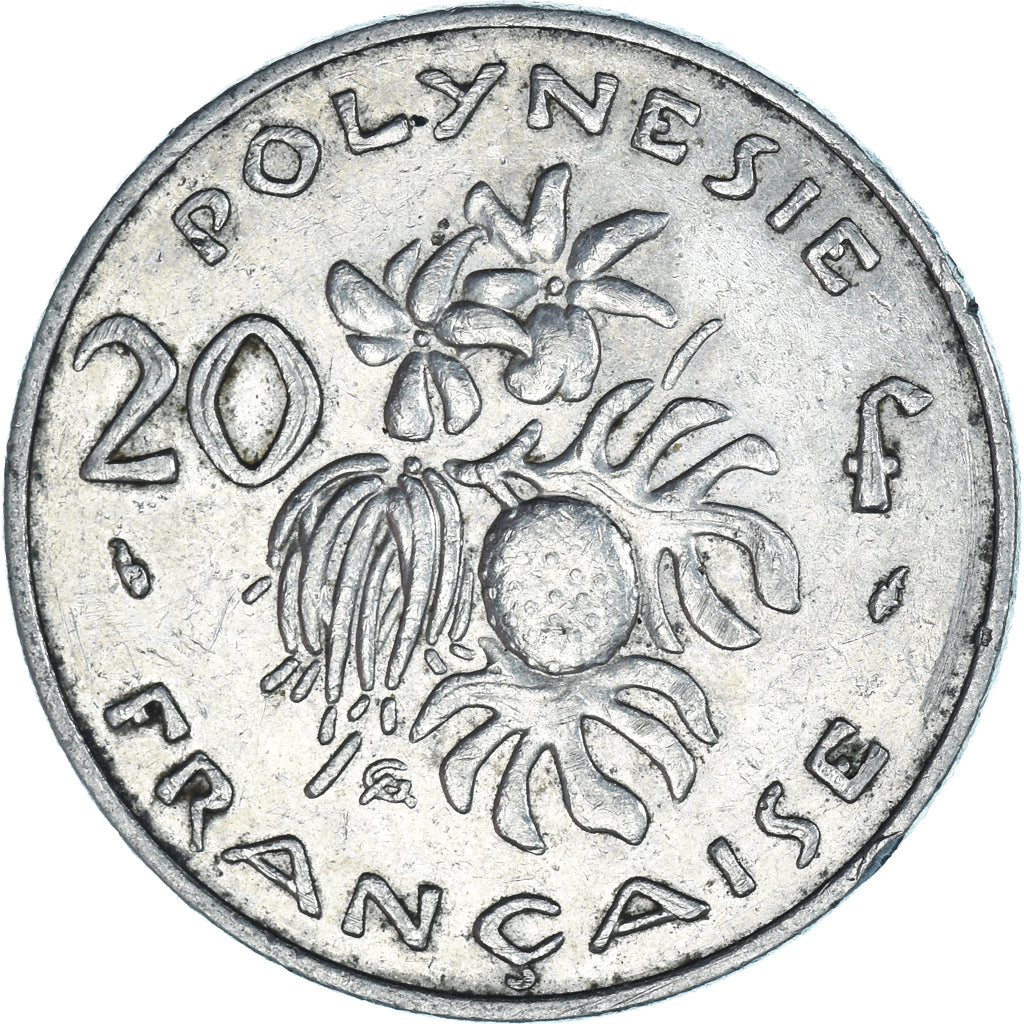 Moeda, Polinésia Francesa, 20 Francs, 1977
