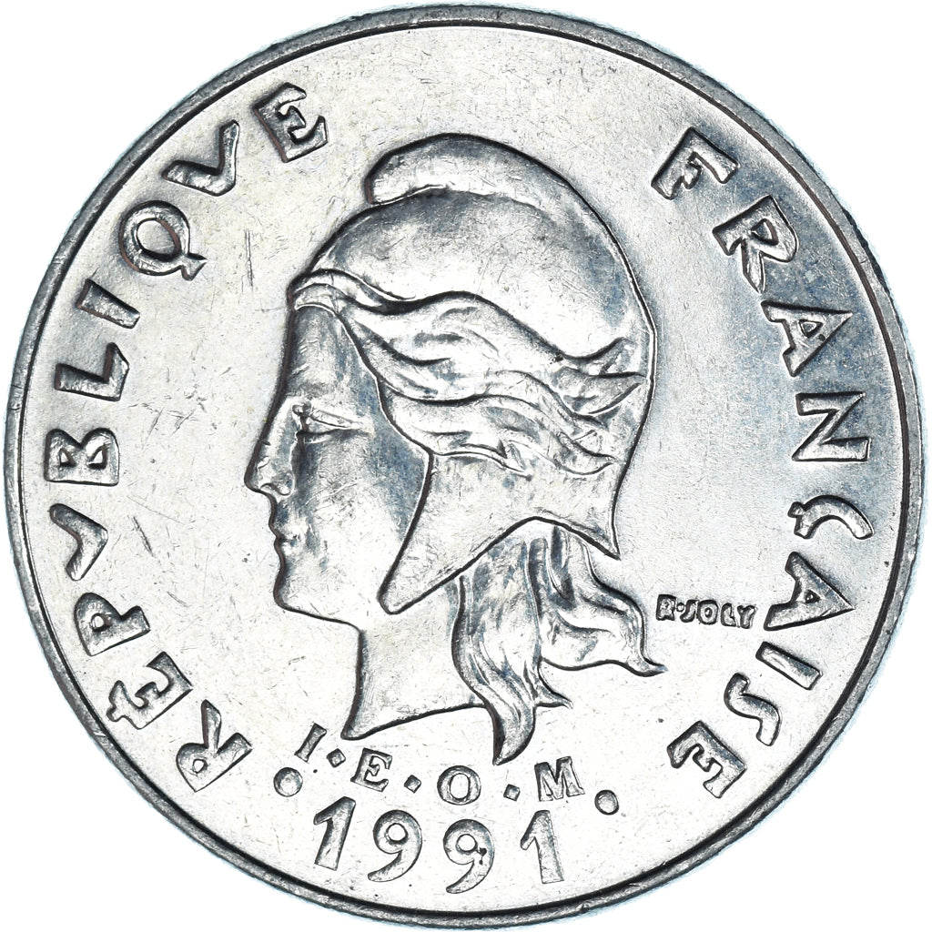 Moneda, Polinesia francesa, 20 Francs, 1991