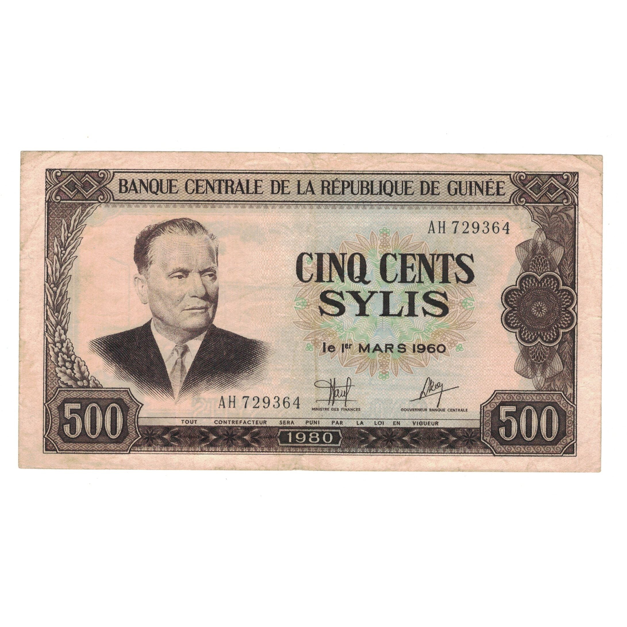 Banknote, Guinea, 500 Sylis, 1960, 1960-03-01, KM:27A, VF(30-35)