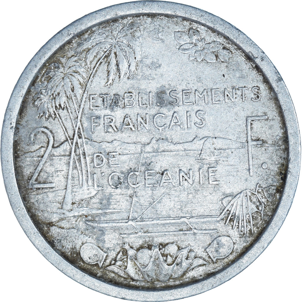 Coin, FRENCH OCEANIA, 2 Francs, 1949