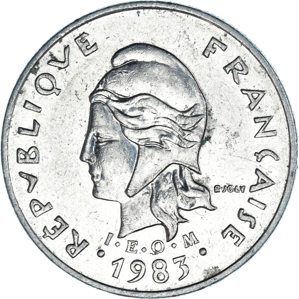 Moeda, Polinésia Francesa, 10 Francs, 1983
