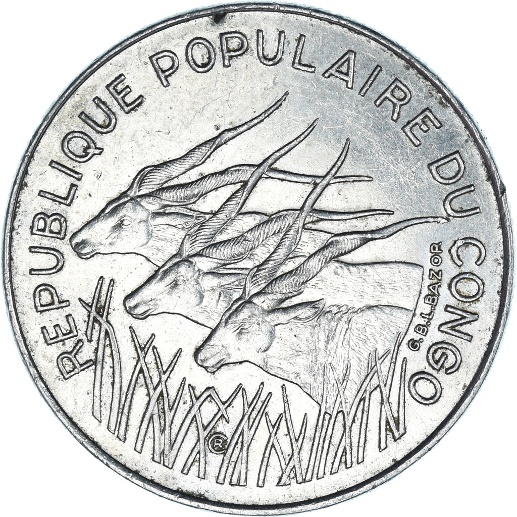 Coin, Congo Republic, 100 Francs, 1983