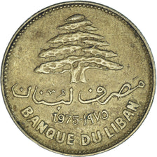 Coin, Lebanon, 25 Piastres, 1975